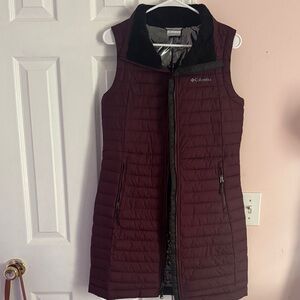 Columbia Women's Dark Mauve Quilted long Vest